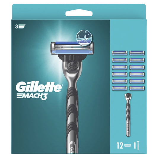 Gillette Mach 3 Value Set Razor + 12 Blades - McCartans Pharmacy