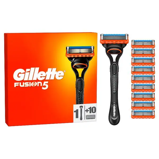 Gillette Fusion 5 Value Pack Razor + 10 Blades - McCartans Pharmacy