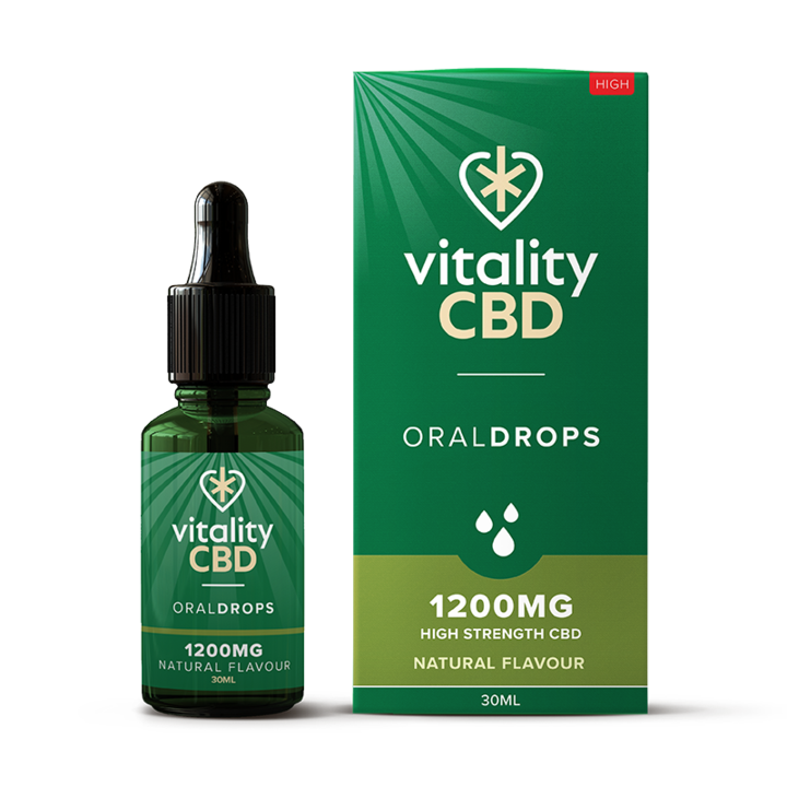 Vitality CBD Oral Drops 1200mg Natural - McCartans Pharmacy