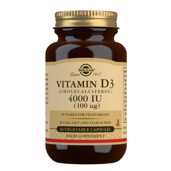 Solgar 12543640 Vitamin D3 4000 iU Veg Capsules - McCartans Pharmacy